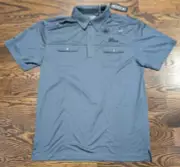 Grey Ogio Auto Garage Short Sleeve Polo Work Shirt Pennzoil Quaker State Shell