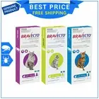 New BRAVECTO SPOT ON for Cats 2 Pipettes Controls Flea Tick for 3 Months
