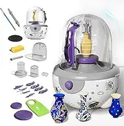 Mini Electric Pottery Wheel, Electric Pottery Forming Machine with Clay Sculpting Tools and Detachable Turntable, Knob Speed Adjustment, Clay Ceramic Shaping Art DIY Tool Kit for Adults Kids