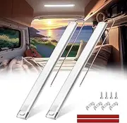Lamptobe 12V LED Interior Light Bar,168LEDs 12W RV Lights Interior,DC 12volt Strip Light Bar with ON/Off Switch for Enclosed Cargo Trailer,RV Van Truck Lorry Camper Boat Caravan,Cabinets -2Pack