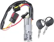 Lock Cylinder for Peugeot 206 1998-2010, Ignition Lock Barrel Starter Switch with 2 Keys Ignition Switch Cables 4162.PO/4162PO/992712