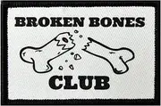 [Viusneun] Skateboarding Printed Patches, Broken Bones Club Tactical Morale Patch Badge Hook and Loop Sew On for Clothing, Dress, Hat, Backbags