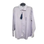 Kenneth Cole Reaction Shirt Mens XL 17 32/33 Purple Slim FIi Flex Technical