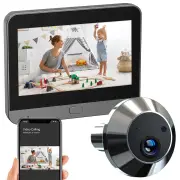 4.3 Inches Monitors Reasonable Price Wifi Door Viewer Night Vision Doorbell Work With Google Alexa Voice Two Way Audio