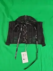 Women S Lace Corset Mesh Open Cup Lace Up Boned Bustier Underbust Black Gothic