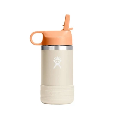 Hydro Flask Kid's Stainless Steel Double-Wall Wide Mouth Drinkware 12oz Coconut