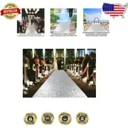 Stylish Silver Sparkly Aisle Runner, 4FTx20FT for Weddings, Parties & Ceremonies