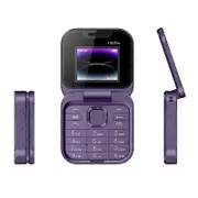 For i16Pro Mini Unlocked Flip Mobile Phone 2 SIM Card Small Display Foldable 2G Purple