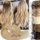 150g Thick Micro Loop Ring Human Hair Extensions Micro Beads Link Full Head 300S