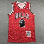 【現貨熱銷】現貨 NBA球衣 芝加哥 公牛隊 CHICAGO BULLS 安逸猴公牛聯名版 93號BAPE 紅色