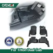 5D TPE Floor Mats for Mitsubishi Triton MV All-New Dual Cab 2024-Onwards (for: Mitsubishi)
