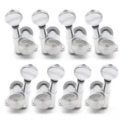 4L4R 8 Strings Electric Guitar Locking Tuners Tuning Pegs Machines Heads Chrome
