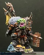 Painted Black Orc Bigboss Black Old World WFB Collectible miniature