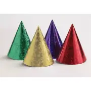 Creative Converting Assorted Prismatic Cone Hats 8 Count - Case of 6