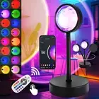 Sunset Lamp with Music Sync, 360° Rotating Romantic Mood Light Sunset Projector