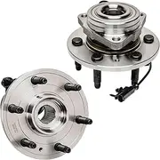 4WD Front Wheel Bearing Hubs, Compatible for Chevy GMC Silverado Suburban Sierra Yukon XL 1500 Tahoe Avalanche, Compatible for Cadillac Escalade ESV EXT Wheel Bearing and Hubs Assembly Set, Pair Hub