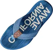 [Generic] Adjustable Slide Sandals Men Flip Flops Flat Bottom Lightweight Non Slip Wood Grain Casual Beach Shower Shoes Men Flip Flop