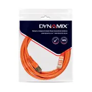 Dynamix PLO-AUGS-1 Cat6A RJ45 Patch Lead - 1m - Orange S/FTP - Shielded - 10G - 26AWG - 500MHz - Slimline - Gold Plated [PLO-AUGS-1]