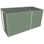 Build-a-Shed 1.5 x 3.7 x 2m Sliding Door Tunnel Shed - Green