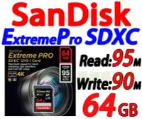 在飛比找Yahoo!奇摩拍賣優惠-Sandisk 記憶卡 64G Extreme Pro SD