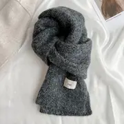 Danoz Fashion - Gray Cozy Knit Scarf - Soft Wool-Blend Winter Neck Wrap, Warm and Stylish
