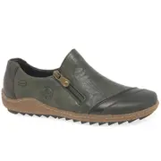 Rieker Judi Womens Casual Shoes Forest Combi 6 Uk/39 Eu