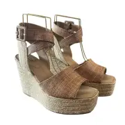Sam Edelman Vada Espadrille Wedge Heel Platform Sandals Women's Size US 9 EU 40