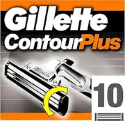 Gillette Contour Plus Cartridges Razor Blades, 10 Refills