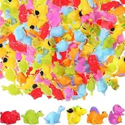 Poen 96 Pcs Mini Dinosaur Figures Resin Small Dinosaur Toys Fairy Garden Mini Dinosaurs Realistic Tiny Dinosaurs Miniature Dinosaur Figurines for Bag Cake Topper Decor Birthday Party Favors