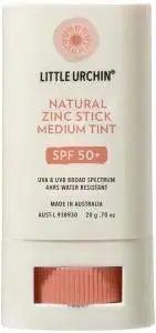 LITTLE URCHIN Natural Sunscreen Zinc Stick Medium Tint SPF 50 + 20g