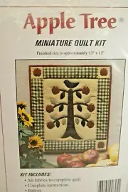 Miniature Quilt Kit, Apple Tree, Rachel of Greenfield, 13 X 15 inches, New