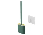 Toilet Brush for Bathroom,Toilet Bowl Cleaner Brush and Ventilated Holder,Toilet Brush Bristles, Toilet Cleaning Brush Standing -green