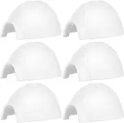 PASOLABE Mini Igloo Toys, 6Pcs Lifelike Ice House Models Mini Igloo Figurine Igloo Decorations Arctic Figurines Toys Polar Animals Figurines Dollhouse Micro Landscape Decoration