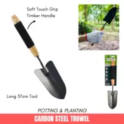 Carbon Steel Hand Trowel Garden Digging Planting Tool Potting Shovel Handle