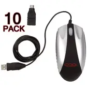 10-PACK CODI Office Home Desktop Optical Mouse Ergonomic Full Size 1300 DPI NEW