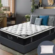 KING SINGLE Mattress EuroTop 9Zone Pocket Spring Latex Memory Foam *Chiropractic