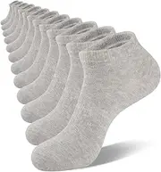 [Eallco] Mens Ankle Socks Cotton Running Low Cut Short Thin Breathable Casual Socks 6 Pairs