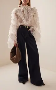 [Zimmermann] Crush Rigid High-Rise Straight-Leg Jeans