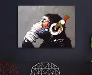 Gorilla Abstract Stretched Canvas Print