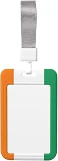 Flag of Cote D'Ivoire Print Unisex Badge Holder with Lanyard ID Card Holders for Badges,Compact Lightweight