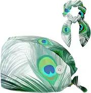 [YTYVAGT] Scrub Caps Women,Scrub Hats Suitable for Women,Bird Feather Peacock Feather