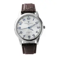在飛比找momo購物網優惠-【范倫鐵諾․古柏】光碟錶盤設計真皮手錶腕錶 情人對錶