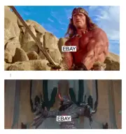 CONAN THE DESTROYER 1984 MOVIE PHOTOS LOT (2) ARNOLD SCHWARZENEGGER RE HOWARD