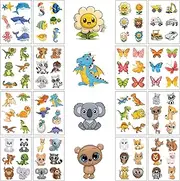 16 Sheets Cute Temporary Tattoo fake tattoos markers for Kids Toddlers Children Boys Girls