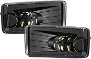 Car Fog Lights for C&hevrolet for Silverado for Avalanche for Suburban for Tahoe 1 Pair Fog Lights Assembly Car LED Fog Lights Fog Lamp Car Front Bumper Fog Light(Black)