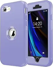 jaroco Design for iPhone SE Case 2022/2020,iPhone 8/7 [Shockproof] [Dropproof] [Dust-Proof] [Military Grade Drop Tested] with Non-Slip Removable iPhone SE 2022 Case 4.7 Inch-Light Blue+Purple