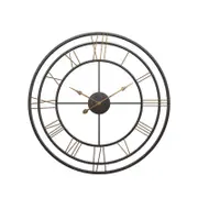 20 inches European Creative Iron Clocks Home Bedroom Living Room Clock Metal Circular Mute Decorative Wall Clock