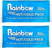 WORLD-BIO Flexible Ice Pack for Sports Injuries, Reusable Hot Cold Therapy Compression, Great for Migraine Headache, Stiff Neck, Arthritis Wrist, Knee Joint Strains, Ankle Sprains, 2 Packs - 4.3" x 9.8"
