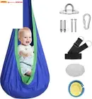 Kids Pod Swing Seat, Hanging Pod Swing Chair with Inflatable Pillow, Sensory Swi