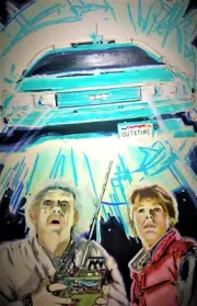 BACK TO THE FUTURE Original ART Comic BOARD 11X17 Michael J Fox Drawing Sketch *